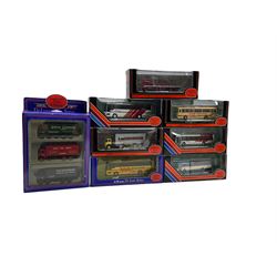 Thirty-one Exclusive First Editions 1:76 scale diecast models including five Brewery Series models, six De Luxe Series models, four Grocery Series and sixteen others (31)