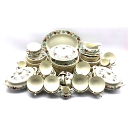 Royal Doulton Camelot pattern dinner service for fifteen settings together with six coffee cups and twelve saucers 