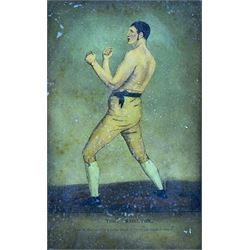 English School (Early 19th century): 'Jack Randall' 'Thomas Shelton' and 'Tom Cannon - The Windsor Bargeman', set three boxing portrait engravings on glass, pub. SW Fores, housed in matching pine frames 40cm x 25cm (3)