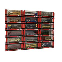 Eighteen Corgi The Original Omnibus Company Limited Edition 1:76 scale buses and coaches, boxed (18)