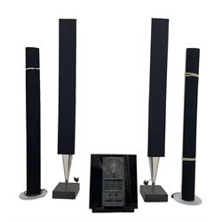 Bang & Olufsen Beo Sound Ouverture CD cassette player, a pair of Bang & Olufsen BeoLab 8000 floor standing speakers and another pair of B&O speakers 