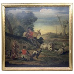 Dutch School (18th century): Pastoral Scene, oil on canvas unsigned  88cm x 93cm  Provenance:  Possibly 3rd Earl of Feversham