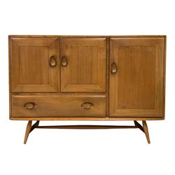 Ercol - mid-20th century elm and beech sideboard, model. 467 