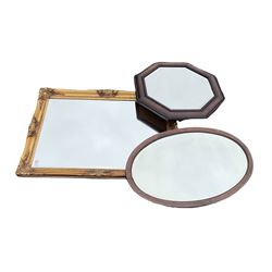Collection of three mirrors of different styles and sizes