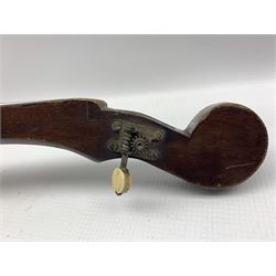 Early 20th century  Phonofiddle with Aluminium Horn and ivory peg, L90cm. This item has been registered for sale under Section 10 of the APHA Ivory Act