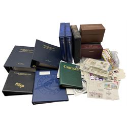 Stamps and collectibles, including various first day covers, commemorative stamps etc, in folders and loose, in one box