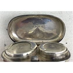 Edwardian silver sovereign and half sovereign case with vacant cartouche and engraved decoration Birmingham 1907 Maker Joseph Gloster