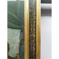 After Raphael (Italian 1483-1520): 'Sistine Madonna', large print pub. Medici Society London 98cm x 70cm in hand-painted frame