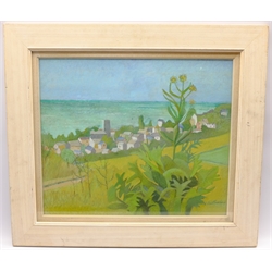 Joan Townshend (British 1920-2000): 'Charmouth, Dorset', pastel signed, titled on label verso 43cm x 52cm
