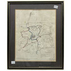 Collection of 18th and 19th century engraved maps of Wiltshire, Gloucester, Essex and Shropshire including John Smeaton (British 1724-1792): 'A General Plan of the Bay and of the old and new Harbours of Rye', very rare 18th century engraved map with hand-colouring pub. 1763; and others by Charles Smith, Thomas Badeslade, Thomas Osborne,  Thomas Moule, John Cary, John Emslie, Robert Dawson etc. (14) 