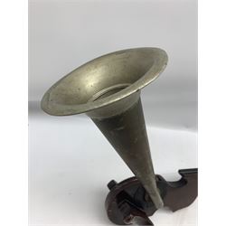 Early 20th century  Phonofiddle with Aluminium Horn and ivory peg, L90cm. This item has been registered for sale under Section 10 of the APHA Ivory Act