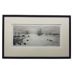 William Lionel Wyllie (British 1851-1931): 'The Bay of Naples', etching signed and numbered LXXX in pencil 16cm x 38cm
