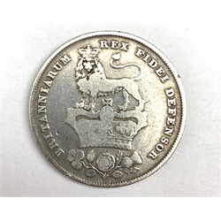 King George IV 1825 shilling, Roman 'I' for 1