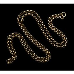 Gold belcher link necklace, stamped 9ct