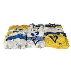 Leeds United football club - twenty-four replica shirts including home and away