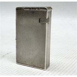 Dunhill Broadboy engine turned silver lighter Patent No. 440072 London 1936 