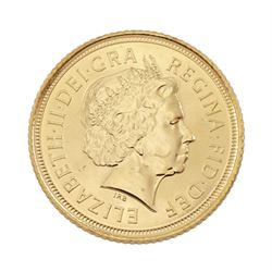 Queen Elizabeth II 2012 gold half sovereign coin