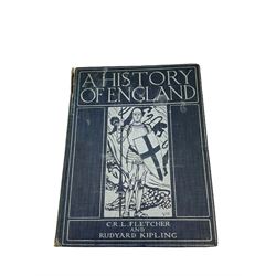 The Strand Magazine 1891-1895 twenty volumes and C R L Fletcher and Rudyard Kipling - A History of England first edition pub 1911in decorative boards