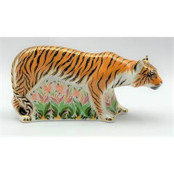 Royal Crown Derby 'Sumatran Tiger' paperweight, boxed and with gold stopper