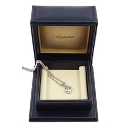 Chopard Happy Hearts 18ct white gold diamond pendant necklace, boxed