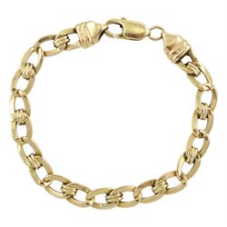 9ct gold link bracelet, London import marks 1990