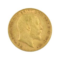 King Edward VII 1909 gold half sovereign coin