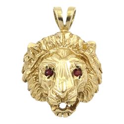 9ct gold lion pendant, hallmarked