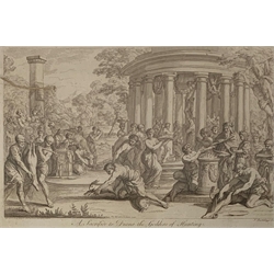 Bartolozzi after Veronese engraving 'The Judgement of Solomon' another 'Sacrifice to Diana', a coloured print and an Oriental print
