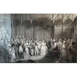 After Sir George Hayter (1792-1871): 'The Coronation of Her Majesty Queen Victoria' and 'The Marriage of Her Most Gracious Majesty Queen Victoria' pair lithographs by Charles Edward Wagstaff (1808-1850) pub. Henry Graves 1844, 56cm x 86cm (2)