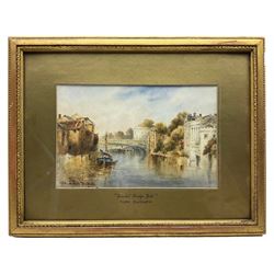 Thomas 'Tom' Dudley (British 1857-1935): 'Lendal Bridge York', watercolour signed and titled 15cm x 24cm