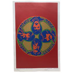 After Pete (Peter) Marsh (British 1945-): 'The Beatles - John George Paul Ringo', limited edition colour poster signed and numbered 563/2000 in pencil pub. Reliance Art 1990, 76cm x 51cm