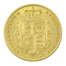 Queen Victoria 1853 gold half sovereign coin 