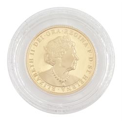 Queen Elizabeth II St Helena 2019 gold proof full sovereign coin, cased with certificate