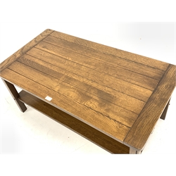 Sherry Furniture - oak two tier coffee table, 108cm x 57cm, H46cm
