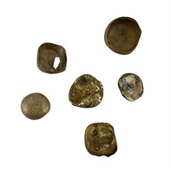 Gold tooth fillings, various carat weights