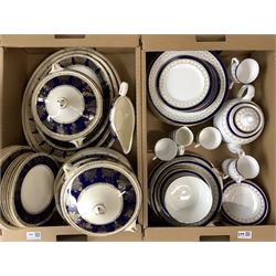Quantity of Bleu de Roi pattern table ware by Alfred Meakin and others and a Ducal blue and gilt dinner service