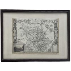 Thomas Moule (British 1785-1854): 'Yorkshire East Riding' 'Yorkshire North Riding' and 'Yorkshire West Riding', set three 19th century engraved maps 21cm x 27cm (3)