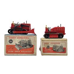 Dinky Supertoys Heavy Tractor no. 563 and a Dinky Supertoys Blaw Knox Bulldozer no. 561, both boxed (2)