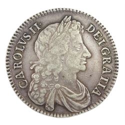 Charles II 1676 halfcrown coin