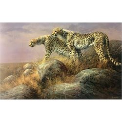 Dick Van Heerde (Dutch 1954-): 'The Sentinels', limited edition giclée print signed and numbered 209/350, with certificate of authenticity attached verso 50cm x 80cm 