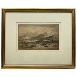 John Rawson Walker (British 1796-1873): 'Vessels off Barmouth North Wales', sepia watercolour and wash, signed verso 13cm x 21cm
Provenance: purchased from Vestry Gallery 1993