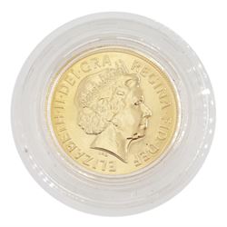 Queen Elizabeth II 2012 brilliant uncirculated gold full sovereign coin struck on 2nd June to commemorate 'The Queen's Diamond Jubilee', cased with certificate, No.1198