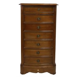 Bridget Forrester - mahogany chest of drawers, fitted with seven drawers 