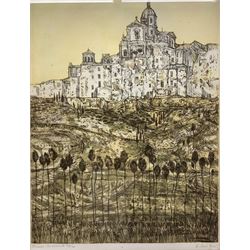 Richard Beer (1928-2017): 'Piazza Armerina I' (36/100) and another in similar subject (23/70) pair limited edition etchings signed in pencil 62cm x 46cm