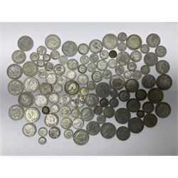 Approximately 720 grams of pre 1947 Great British silver coins, including florins, halfcrowns  etc