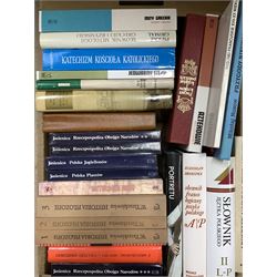 Quantity of Polish and other books in eight boxes