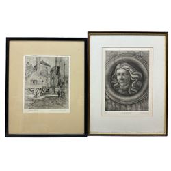 Iris Francis (British 1913-2004): 'Decaying Beauty', etching signed titled and numbered 1/3 in pencil; James B Lee (British 20th century): 'Shambles Corner York', etching signed and titled in pencil (2)
