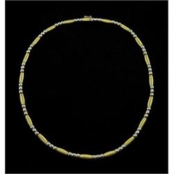 14ct white and yellow gold necklace, stamped 585, approx 31.7gm