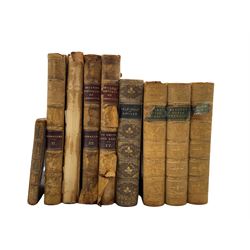 John Lothrop Motley - The Rise of the Dutch Republic, three volumes in half calf, Self Help by Samuel Smiles 1882 in full calf, The Poetical Works of Mr William Collins 1770 in full calf and other leather bound books 