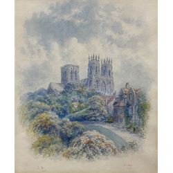 George Fall (British 1845-1925): 'Minster - York', watercolour signed and titled 24cm x 20cm